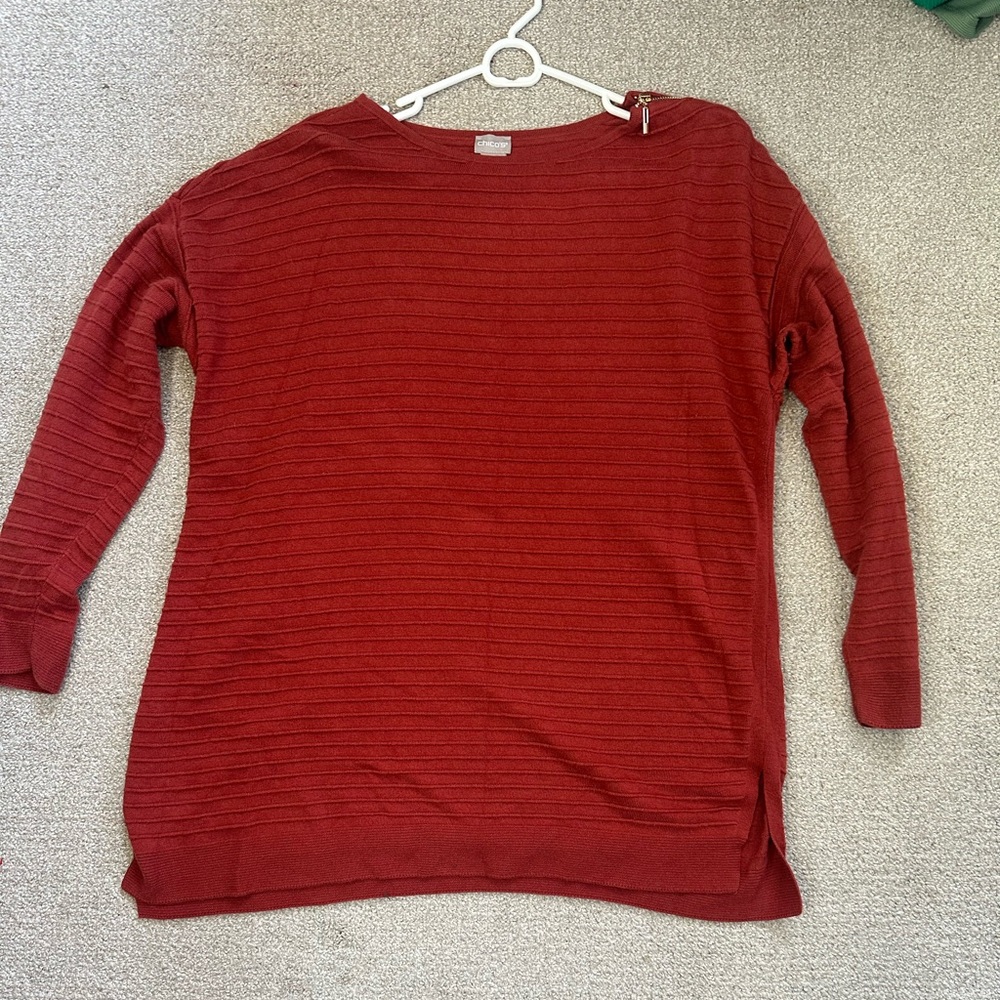Chico's Rich Red Knit Top